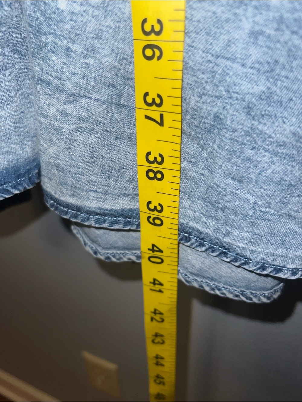 Alex Acid Wash Denim Maxi Skirt - Light Blue - Picture 11 of 16